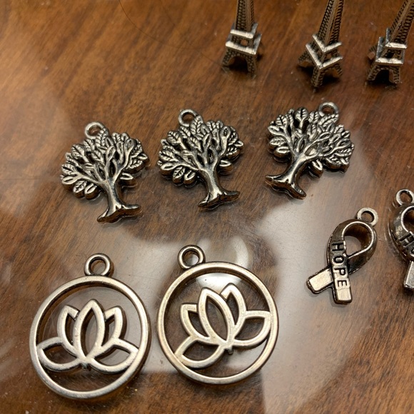 Metal silver charms (11 total) - Picture 2 of 3